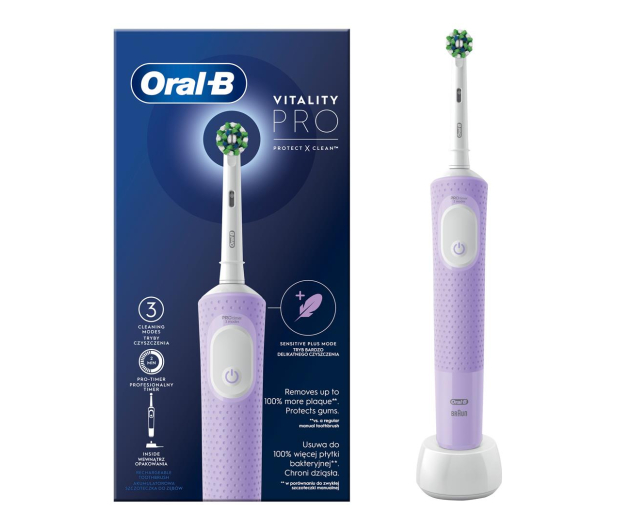 Oral-B Szczoteczka rotacyjna Vitality Pro D103 (fioletowa) - 1162989 - zdjęcie